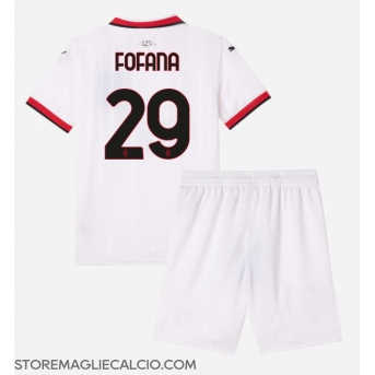 AC Milan Youssouf Fofana #29 Maglia Gara Trasferta Repliche 2024-25 Bambino Maniche Corte